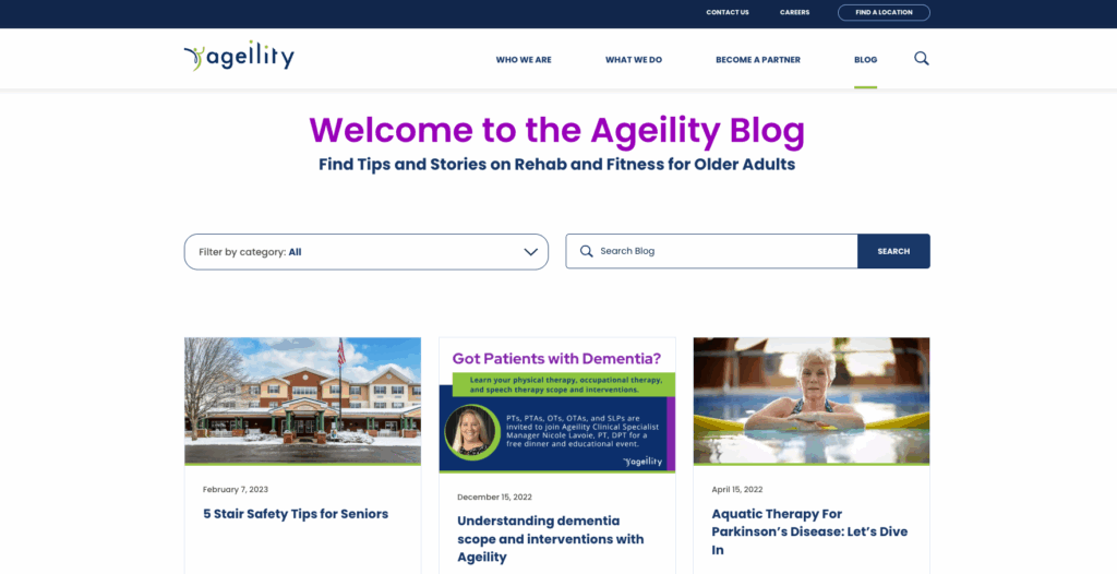 Sitio web de Ageility