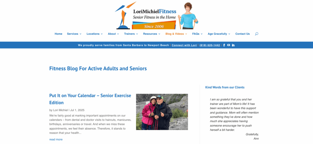 Sitio web de Lori Michiel Fitness