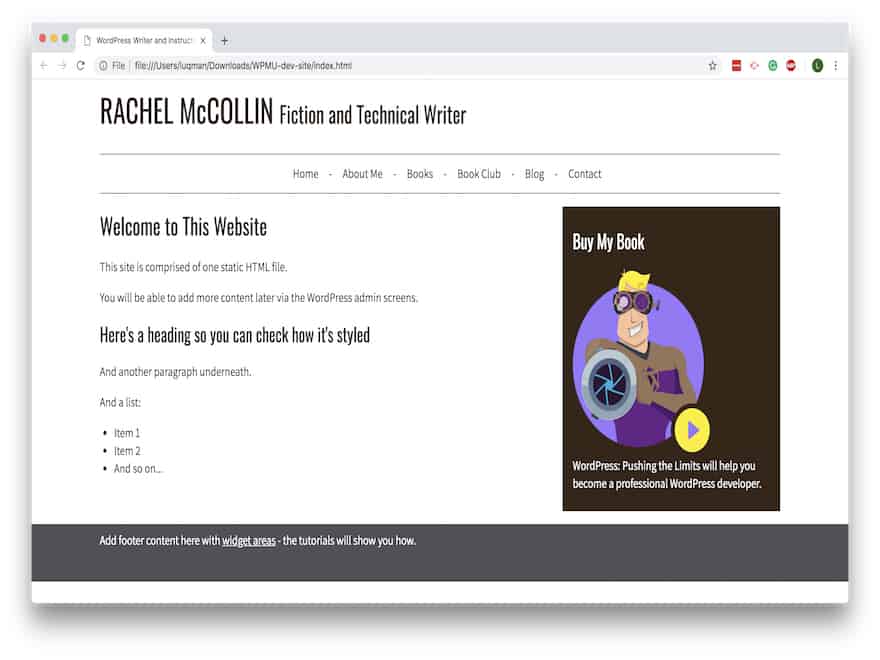 Ejemplo de como convertir HTML en WordPress