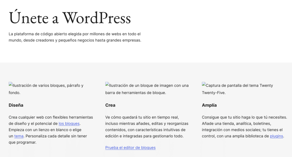 Sitio web de WordPress