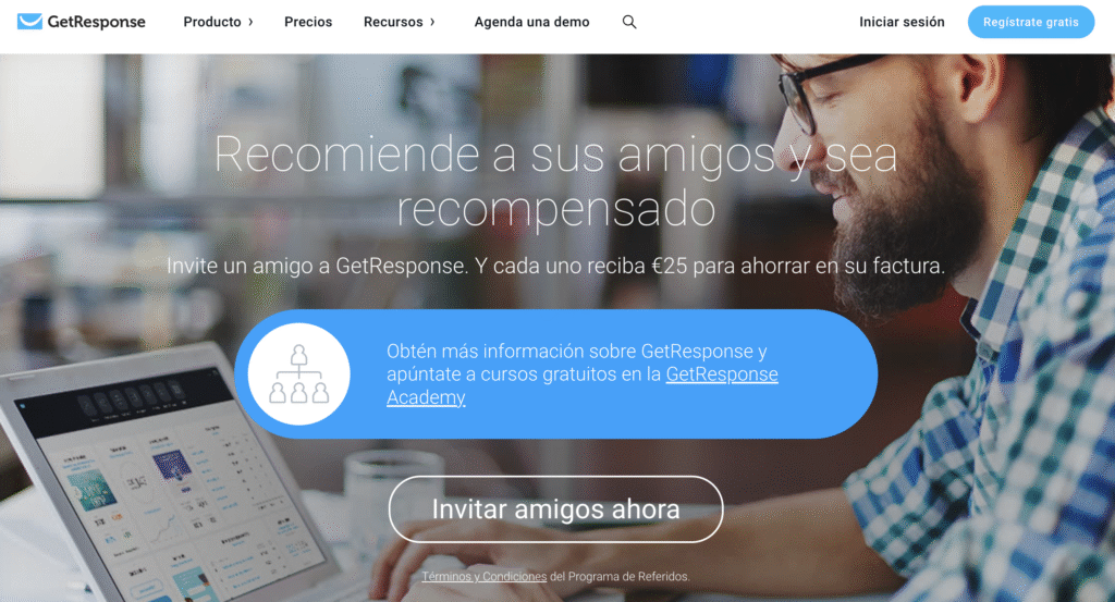 Programa de referencia de GetResponse: recomienda a tus amigos y obt&eacute;n recompensas