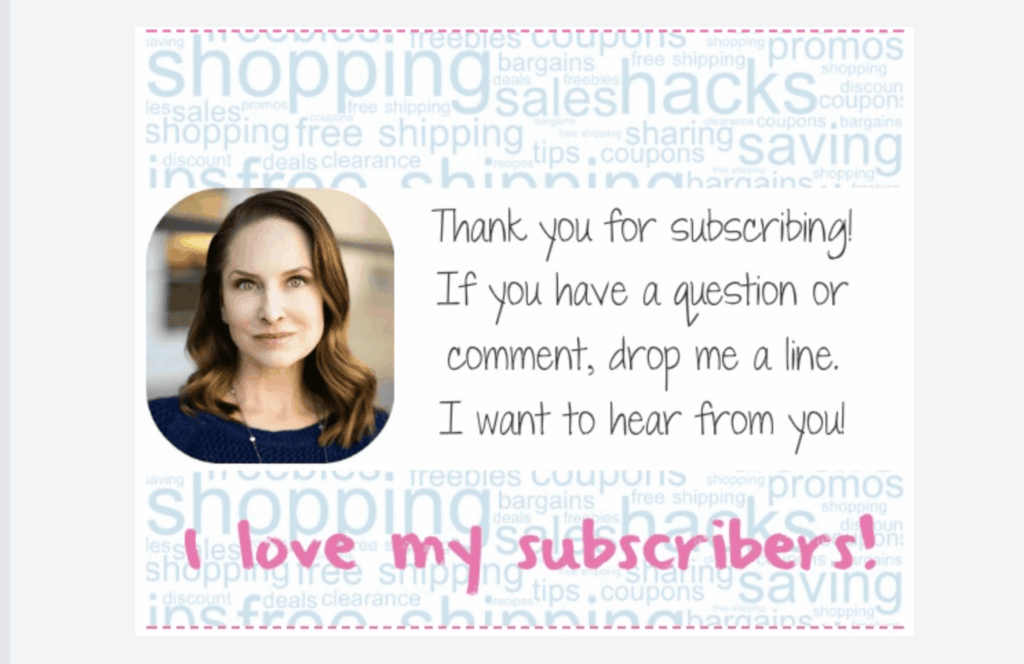 Mi campa&ntilde;a de marketing por correo electr&oacute;nico de My Bargain Buddy que muestra una invitaci&oacute;n a responder.