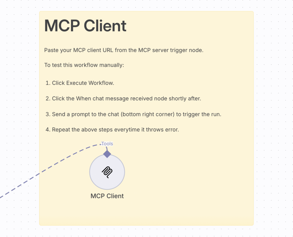 Nota adhesiva de n8n para comentarios del flujo de trabajo.