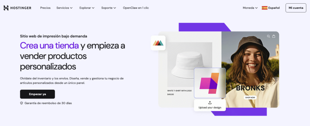 Captura de pantalla de la p&aacute;gina de impresi&oacute;n bajo demanda