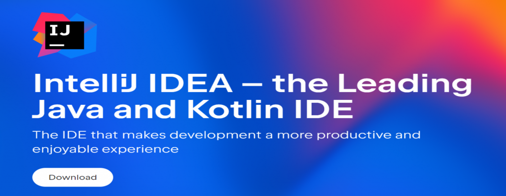 Página principal oficial de IntelliJ IDEA