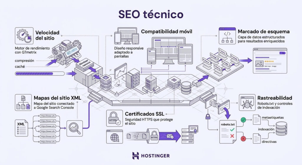 Una infograf&iacute;a sobre SEO t&eacute;cnico
