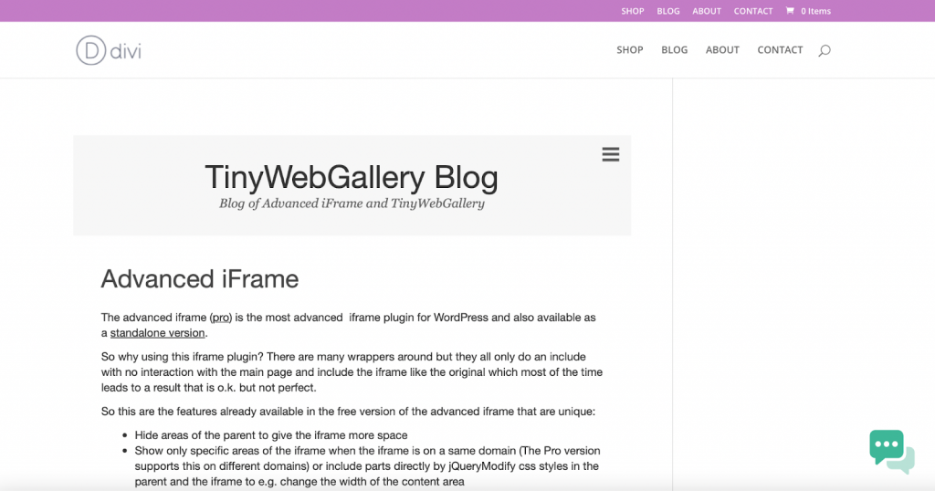 Previsualiza tu iFrame en la parte visible de la web.