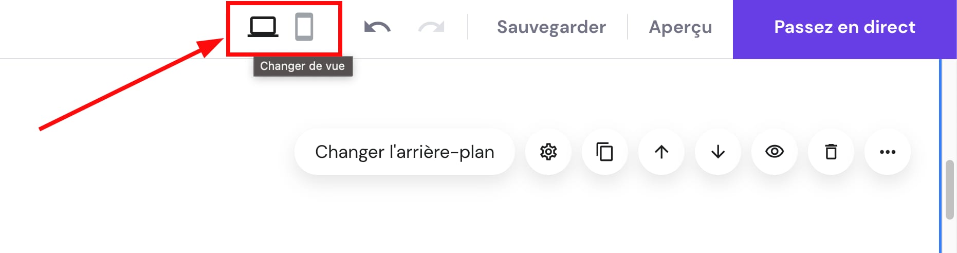 Activation du mode bureau/mobile