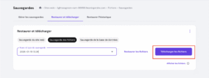 Télécharger les fichiers du site