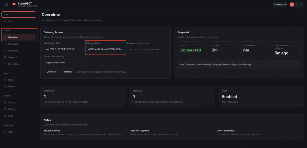 ClawBot Gateway Token