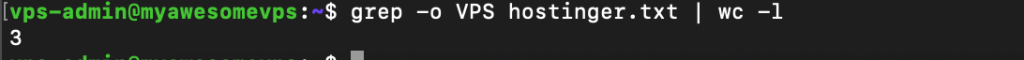 grep compte le nombre d'occurrences d'un motif