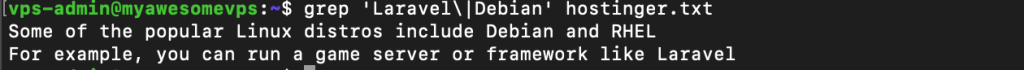 Grep recherche deux motifs dans un fichier