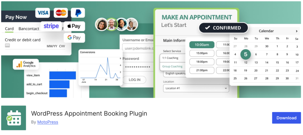 Bannière du plugin MotoPress Appointment Booking