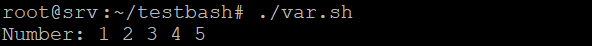 La sortie d'une boucle bash for avec une variable à un seul élément