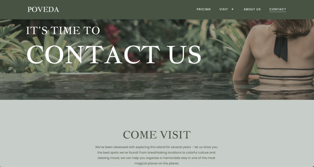 Exemple de page de contact