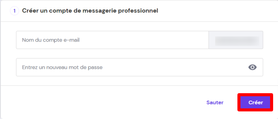 Créer un compte e-mail sur hPanel