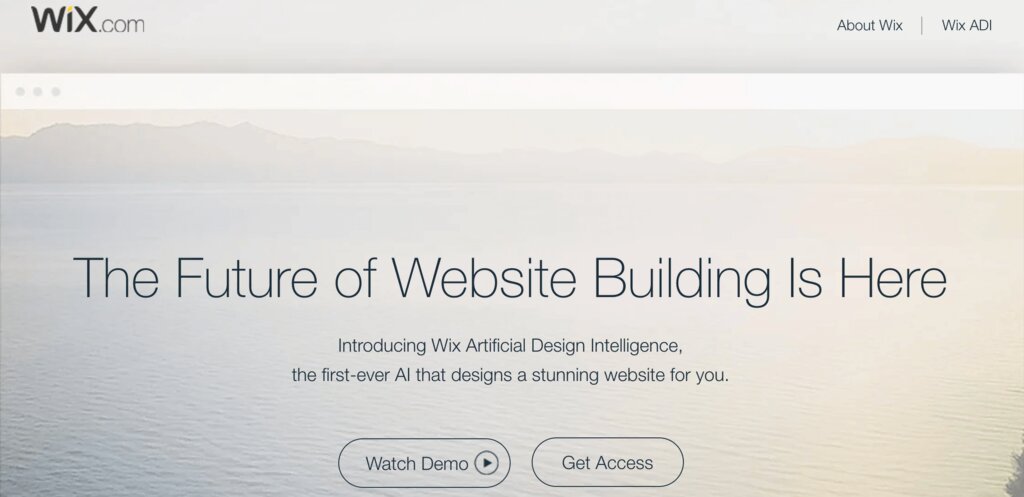 wix-adi Page d'accueil de Wix ADI