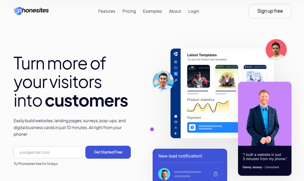 Phonesites La page d'accueil de Phonesites