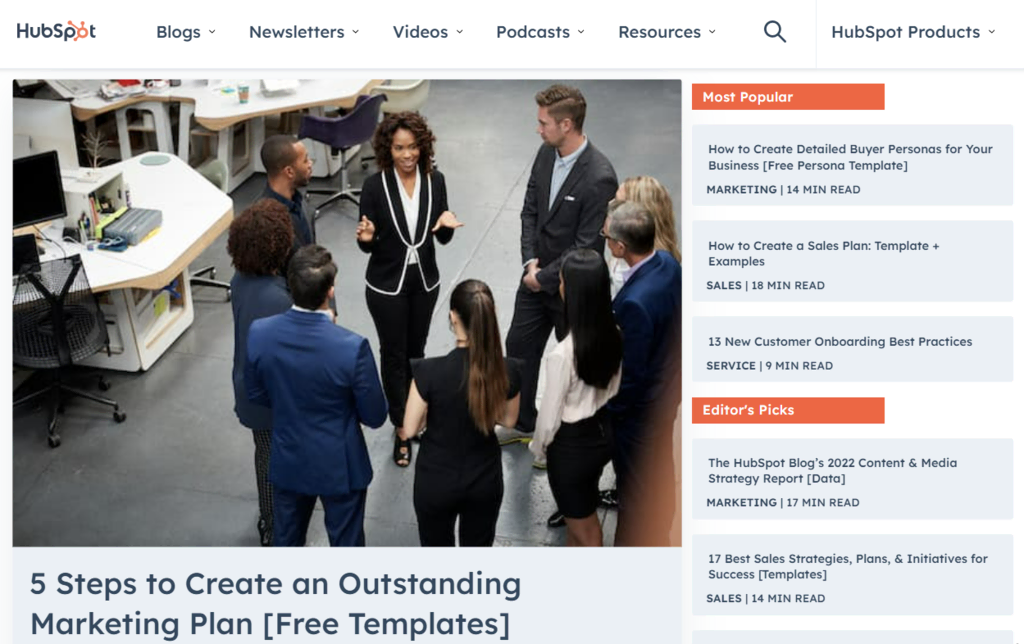 blog-de-HubSpot Le blog de HubSpot, une société de logiciels de marketing