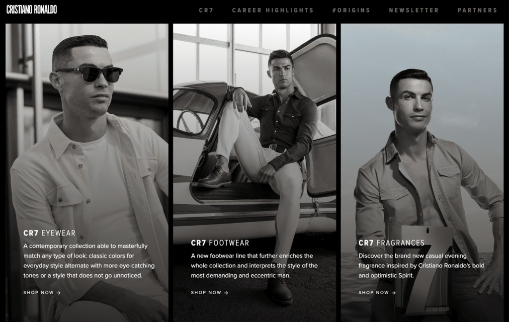 Portfolio de Cristiano Ronaldo
