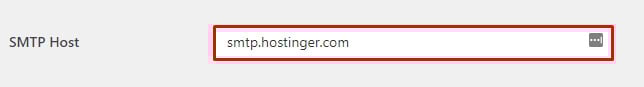 Insérer votre hôte SMTP sur WP Mail SMTP