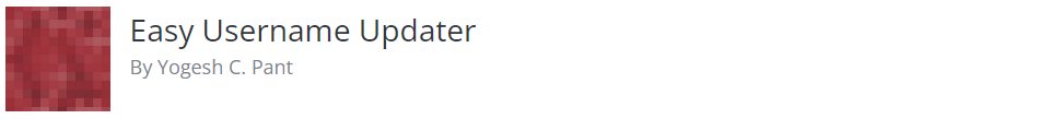 Bannière du plugin Easy Username Updater