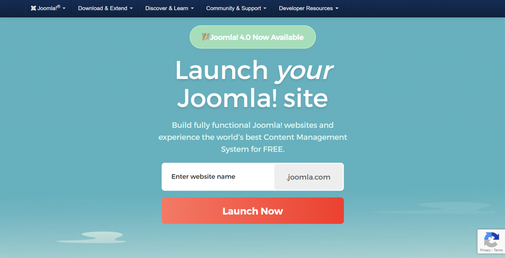Page d’accueil de Joomla!