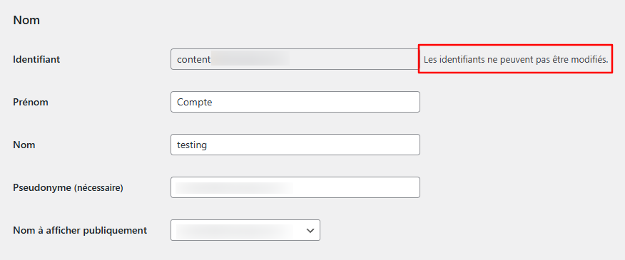 Modifier le profil utilisateur dans WordPress