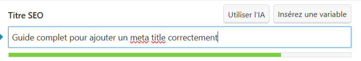 Exemple de titre SEO sur Yoast 