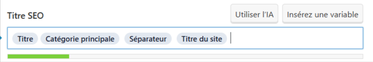 Fonctions variables du titre SEO sur  Yoast 