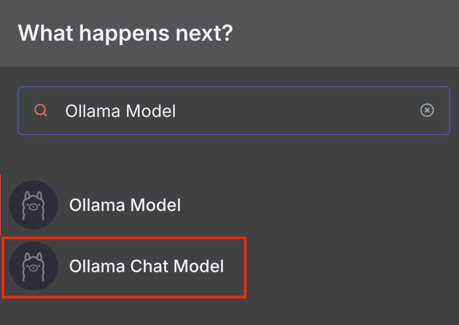 Nœuds du modèle Ollama dans n8n