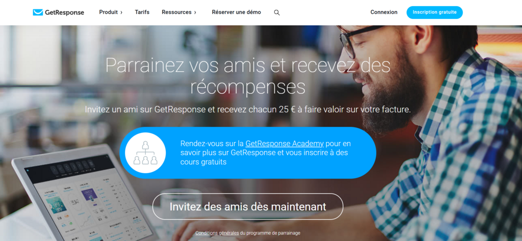 Programme de parrainage de GetResponse