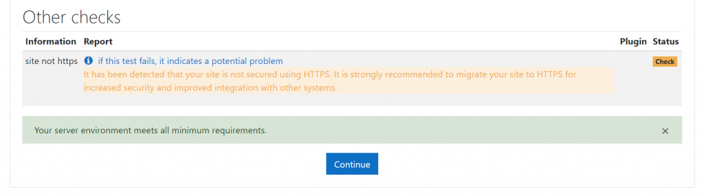Votre environnement serveur répond à toutes les exigences minimales