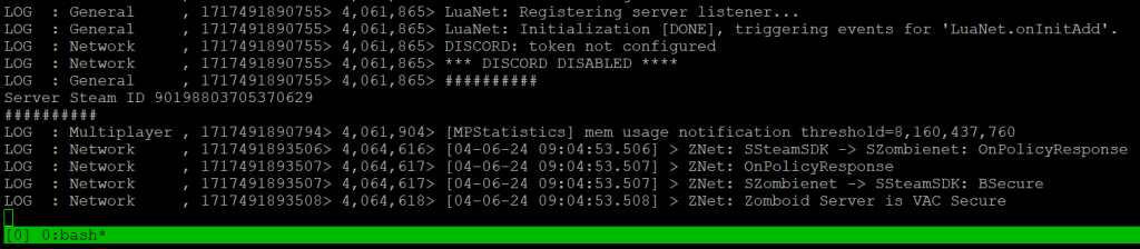 Le serveur Project Zomboid d&eacute;marre avec succ&egrave;s sur un VPS