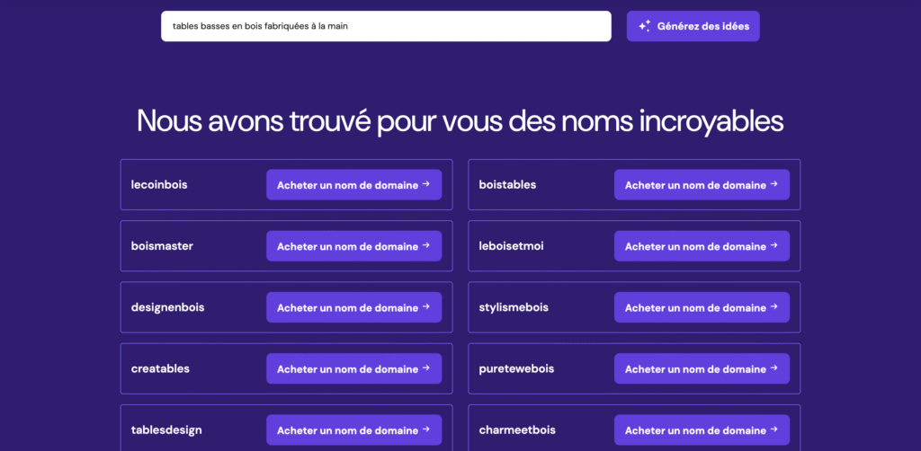 G&eacute;n&eacute;rateur de noms d&rsquo;entreprise IA