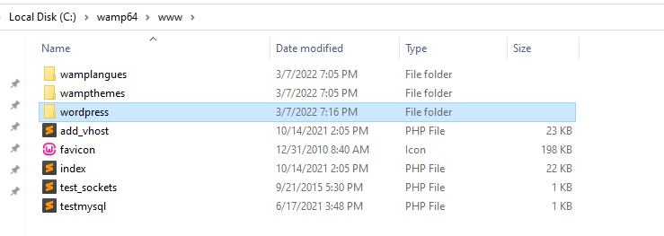 L&rsquo;emplacement de votre dossier WordPress.