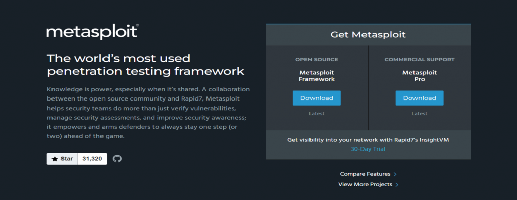 Site web de Metasploit