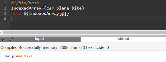 Script Bash pour cr&eacute;er et afficher un tableau index&eacute;