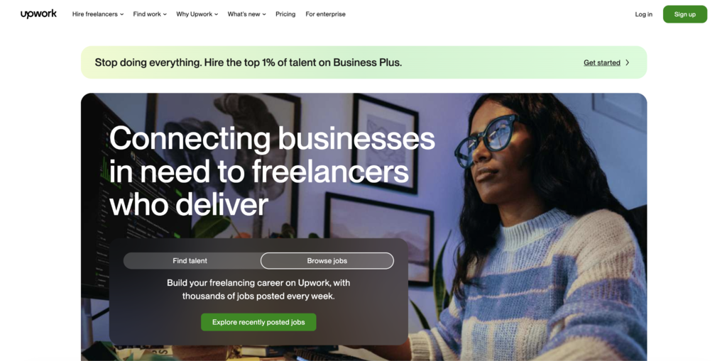 Upwork - id&eacute;e de revenu d&rsquo;appoint &agrave; domicile