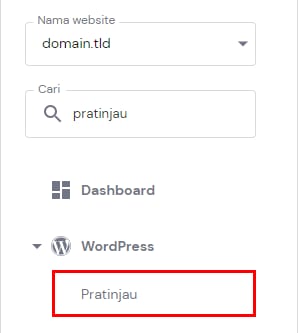 Opsi-opsi di bagian Pratinjau WordPress