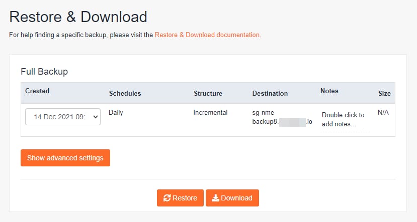 2 Restore & Download (Edit)