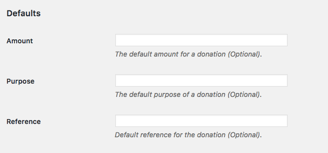 PayPal Donations Default