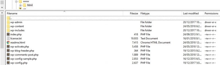 Folder WWW