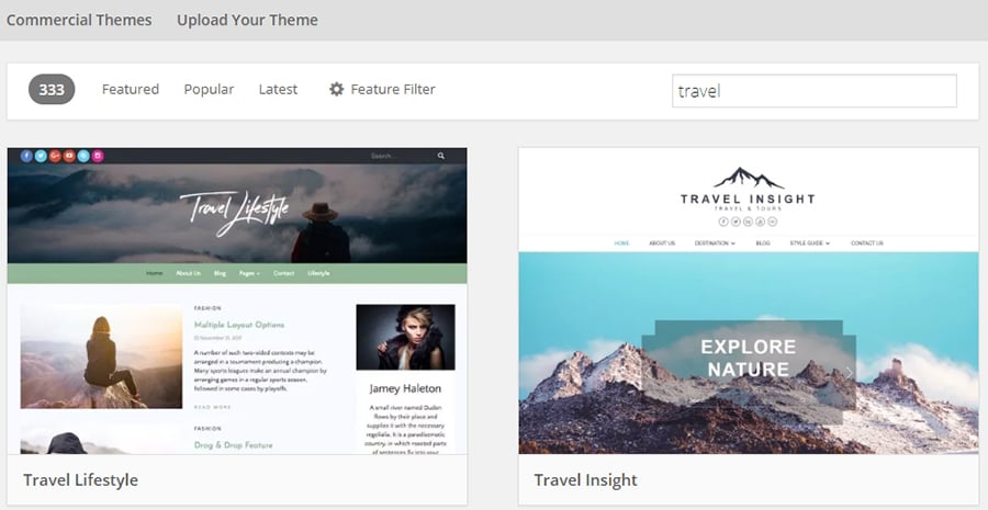 Tema travel