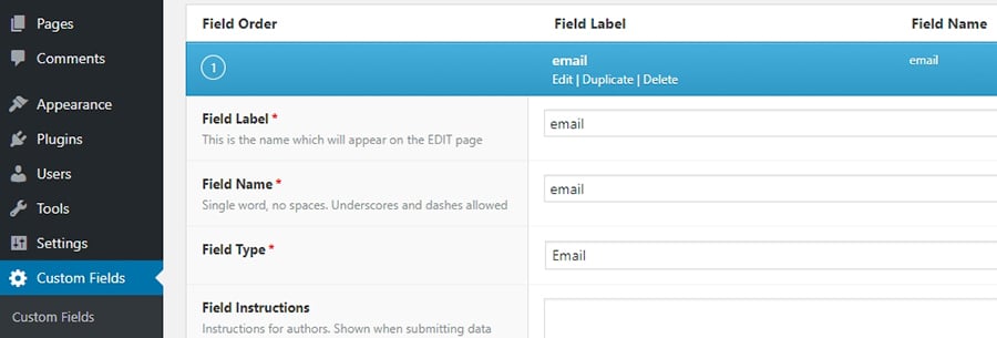 Field email