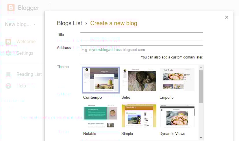 Tema dan Judul Blog