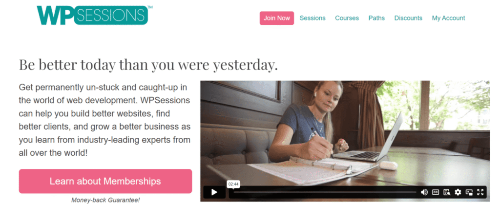 Homepage WP Sessions