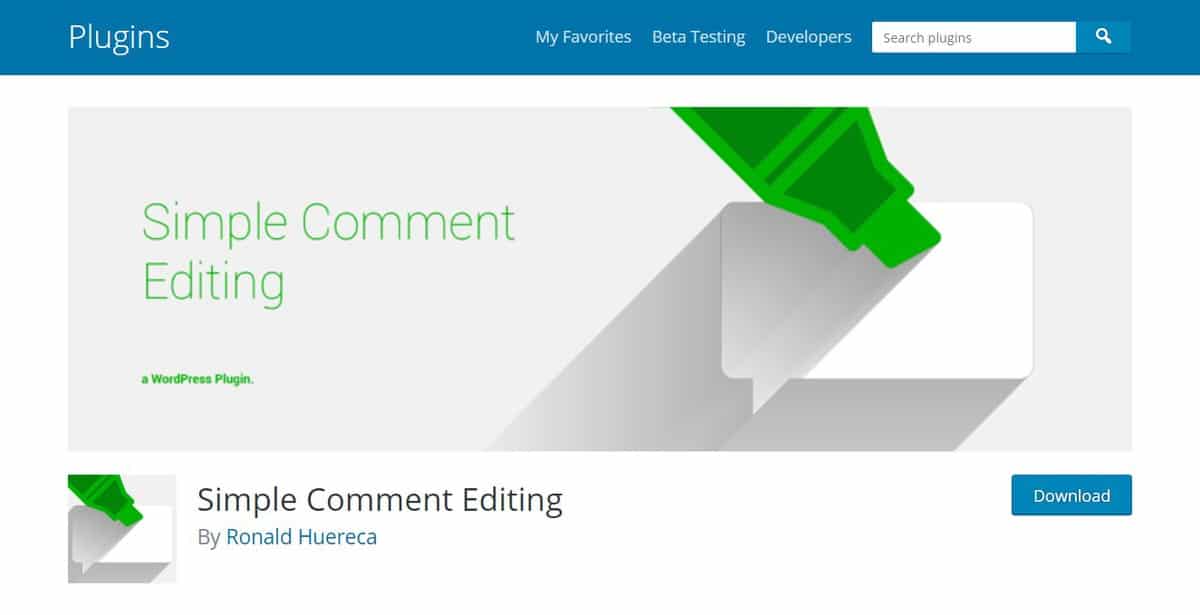 Simple Comment Editing