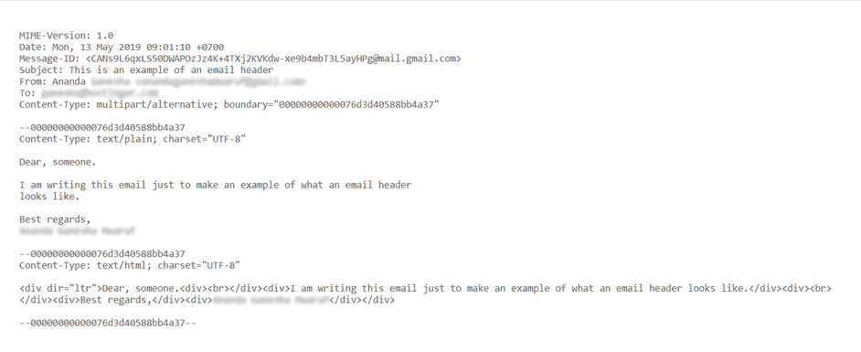 detail header email