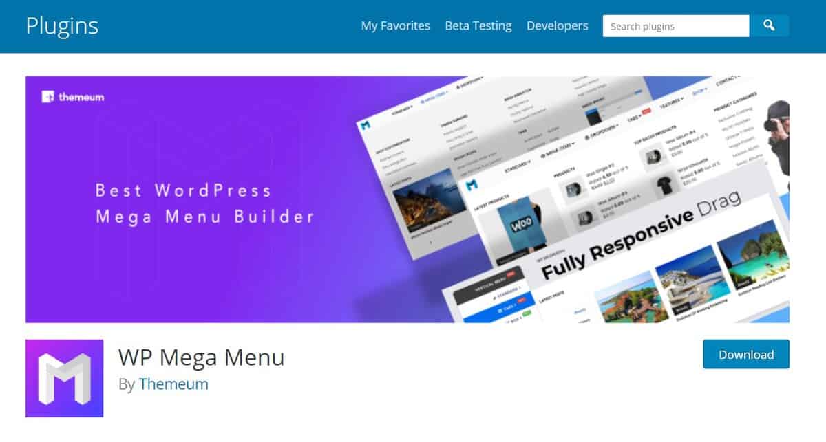 wp mega menu